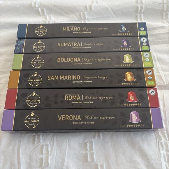 Real Coffee Variety Pack – Nespresso Compatible Capsules (6 Boxes Total) - Picture 6 of 6